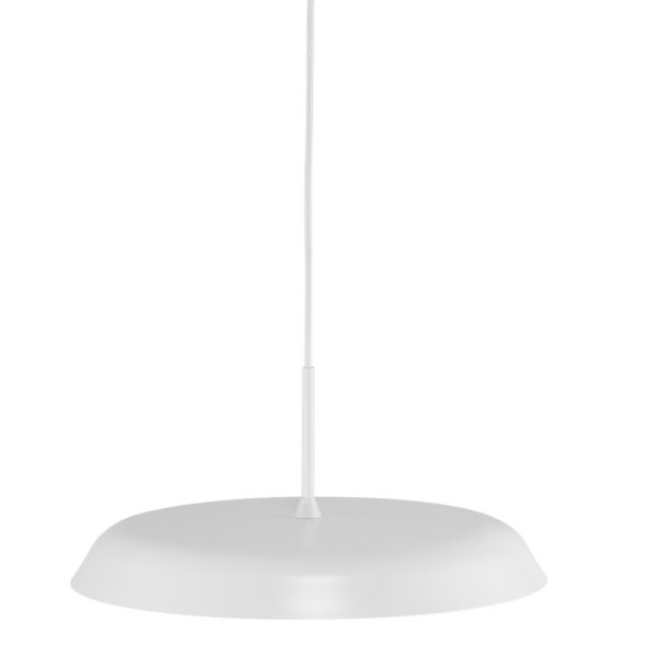 Suspension Piso base en métal blanc mat avec diffuseur Moodmaker intégré au design scandinave par Nordlux