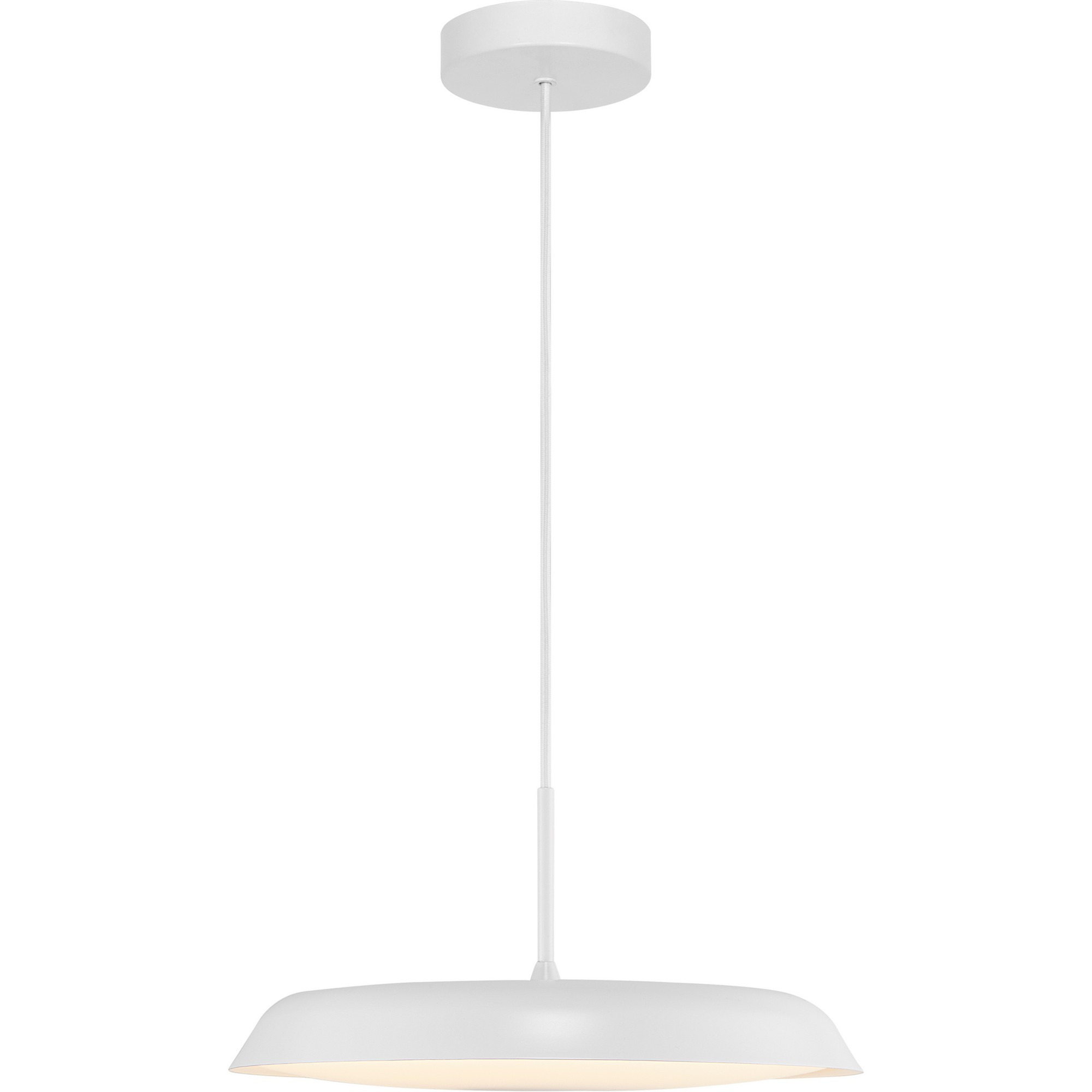 Suspension Piso base en métal blanc mat avec diffuseur Moodmaker intégré au design scandinave par Nordlux