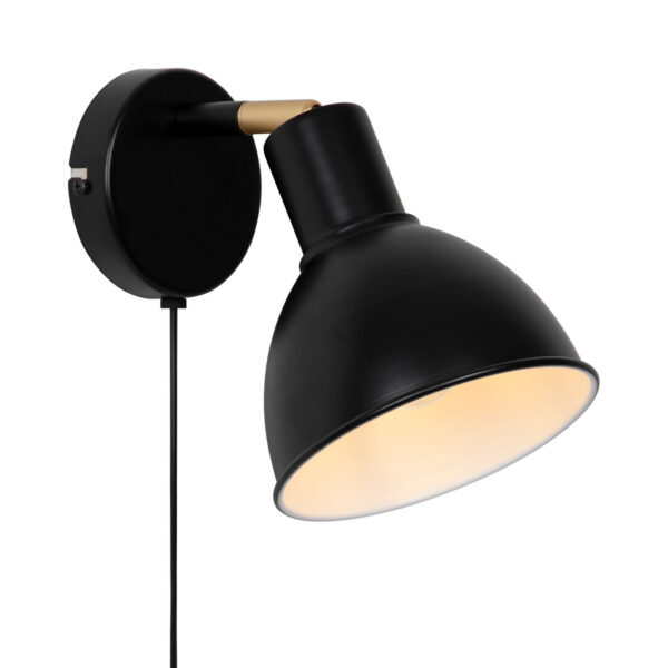 Applique murale Pop base en métal rétro avec abat-jour orientable au design contemporain par Nordlux