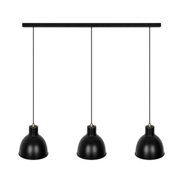 Suspension Pop base métal en bande avec trois abat-jour classique au design contemporain par Nordlux