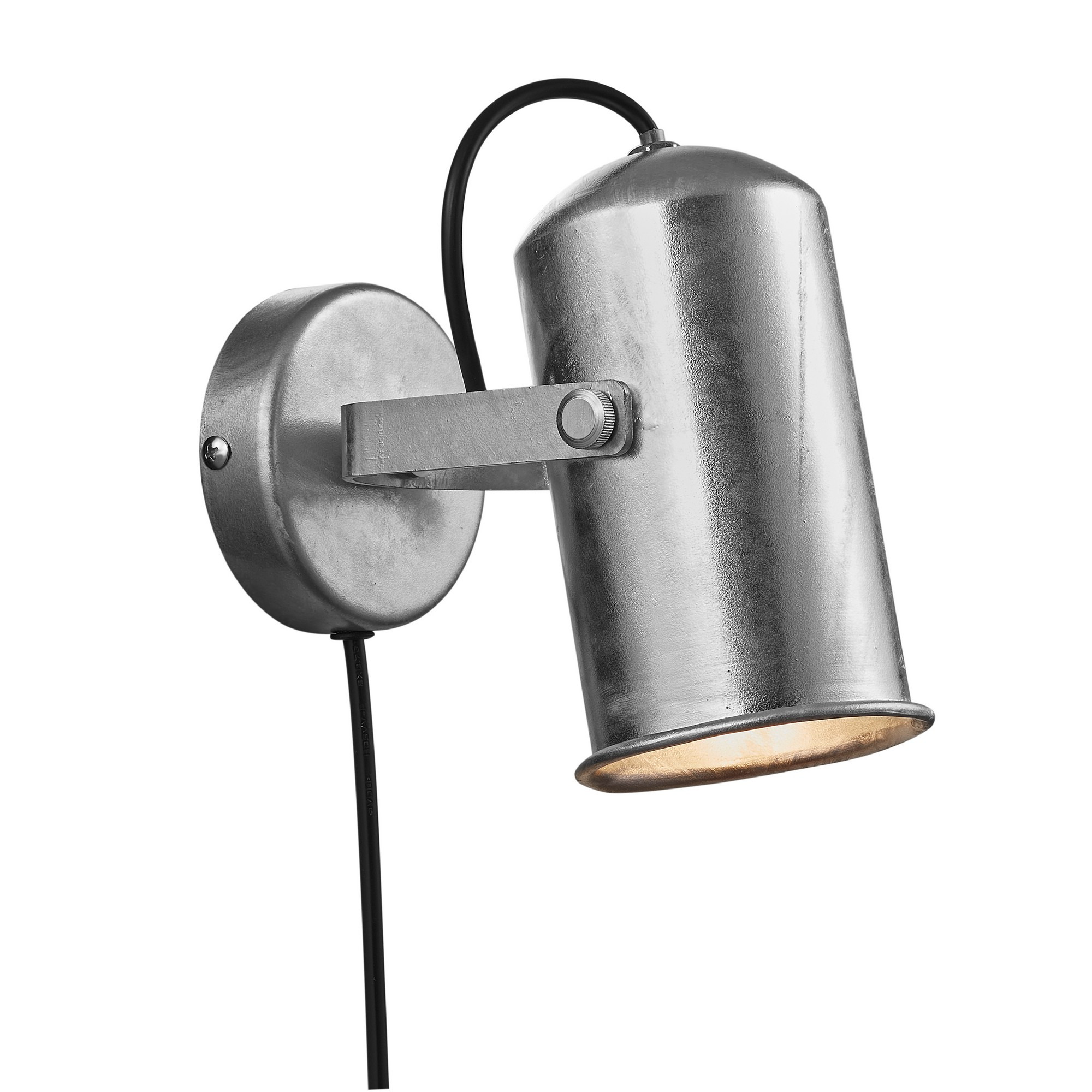 Applique murale Porter base en acier galvanisé avec abat-jour orientable au design industriel par Nordlux