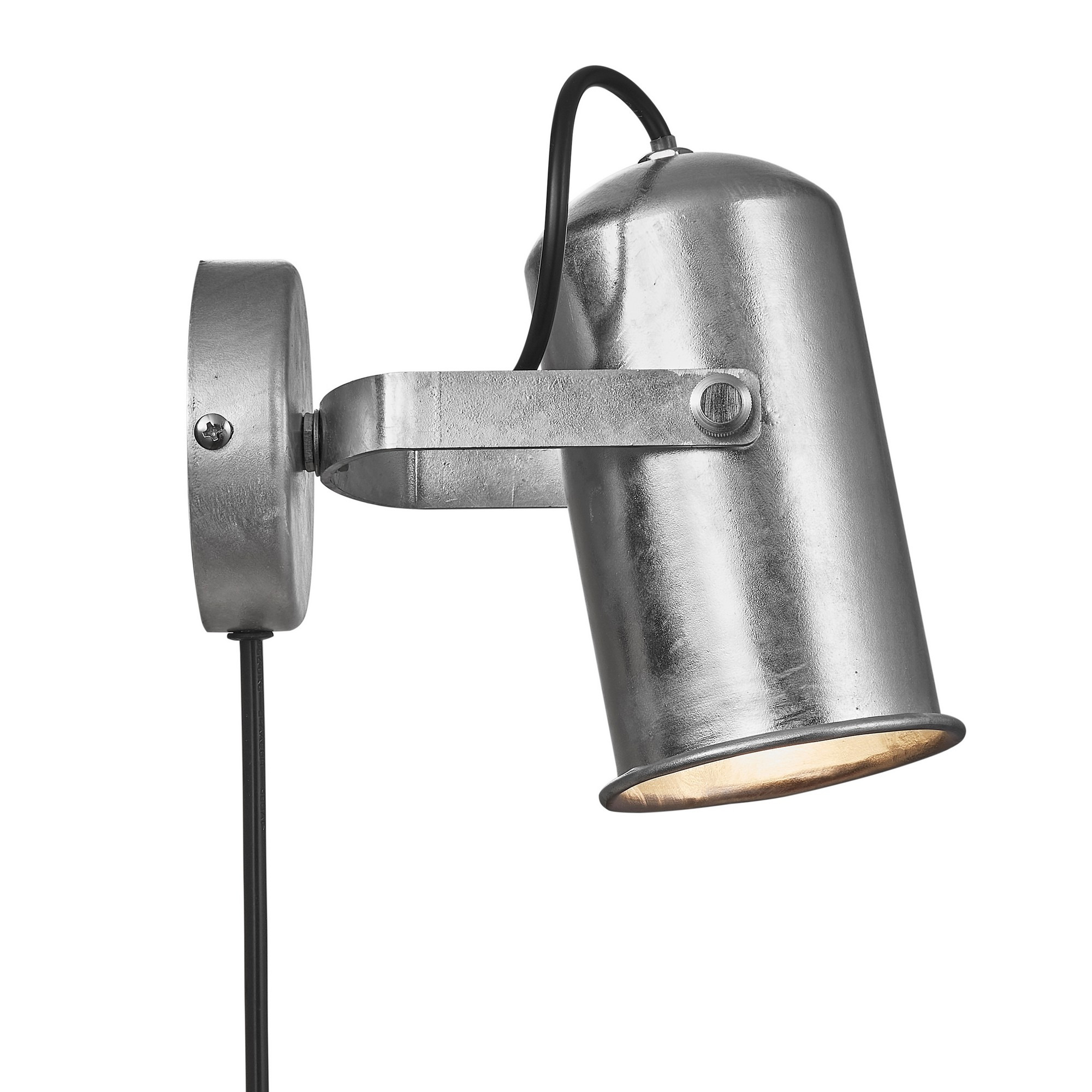 Applique murale Porter base en acier galvanisé avec abat-jour orientable au design industriel par Nordlux