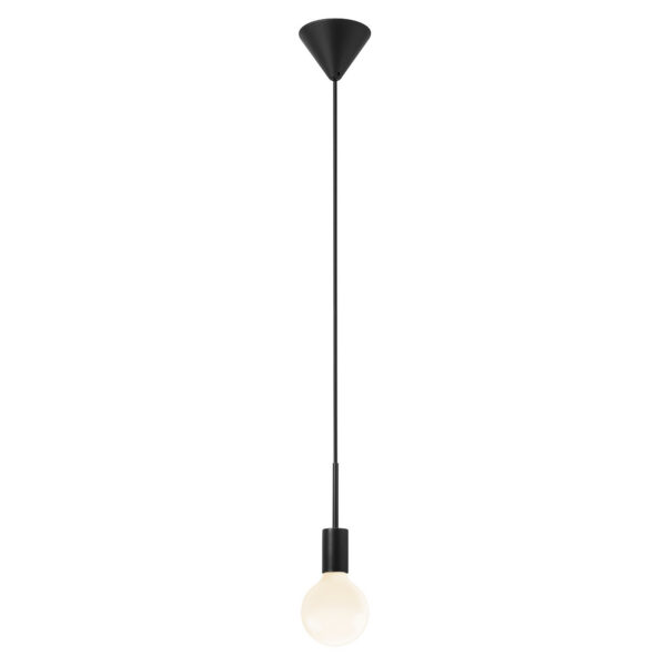 Suspension Paco en métal avec abat-jour tubulaire pour ampoule décorative au design industriel par Nordlux