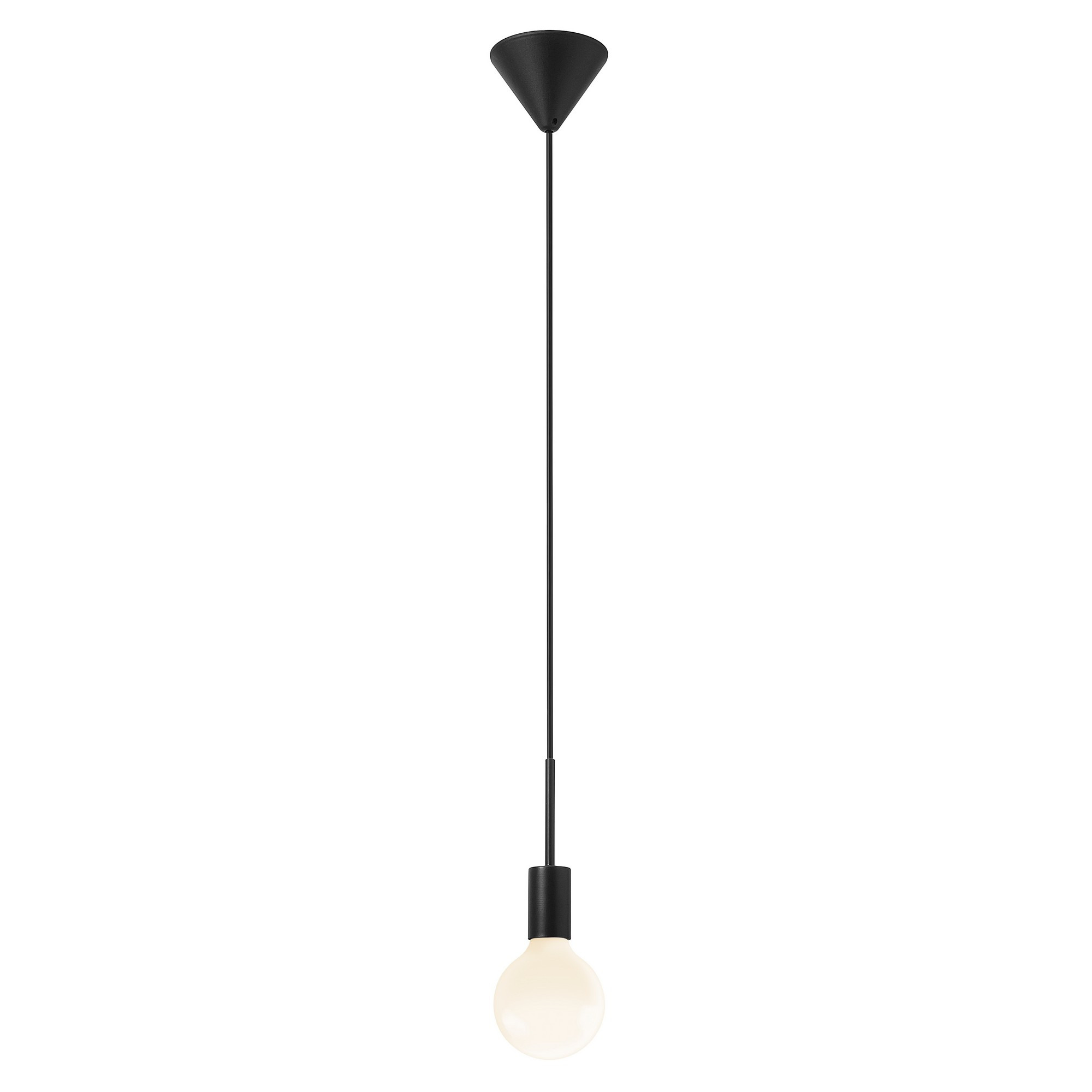Suspension Paco en métal avec abat-jour tubulaire pour ampoule décorative au design industriel par Nordlux
