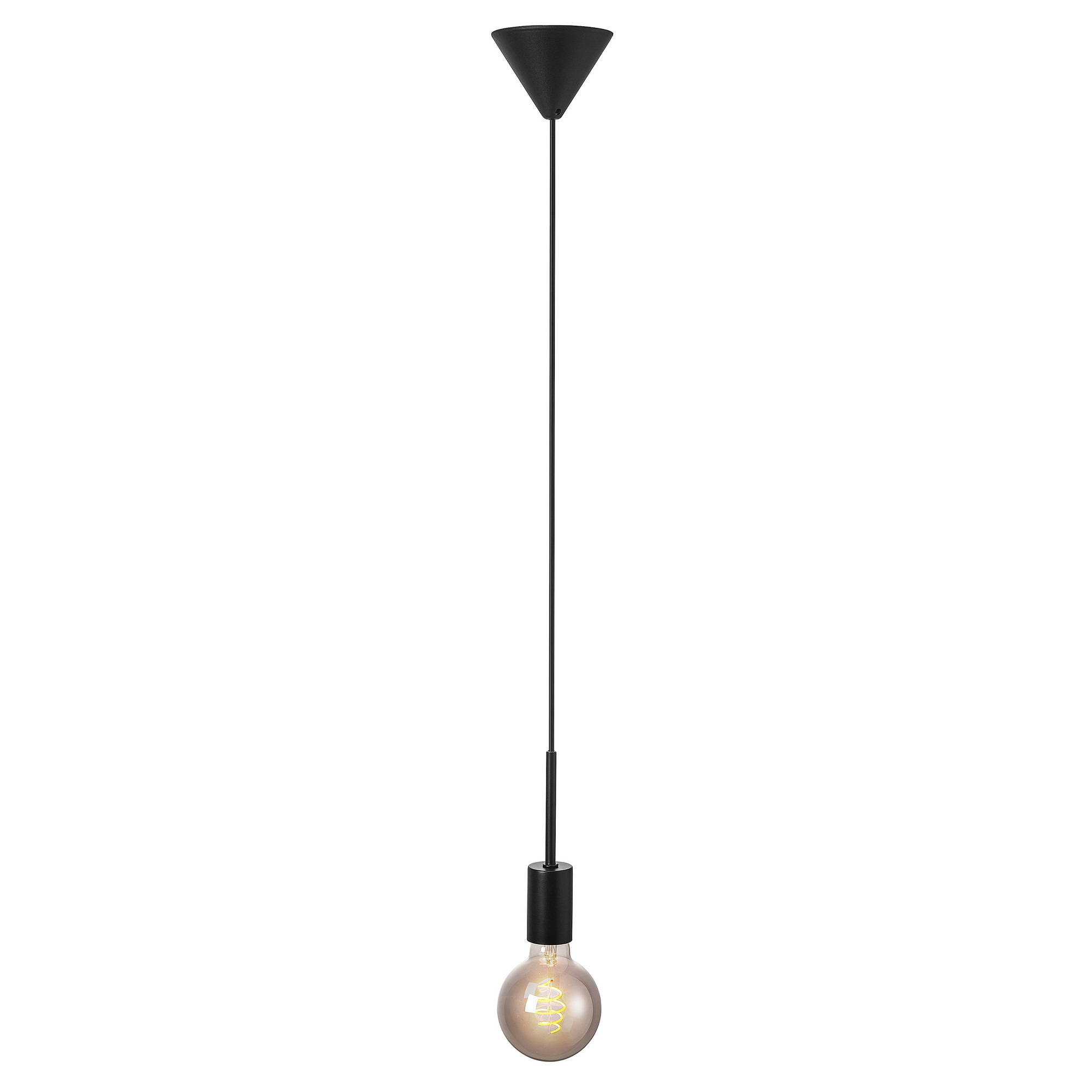 Suspension Paco en métal avec abat-jour tubulaire pour ampoule décorative au design industriel par Nordlux