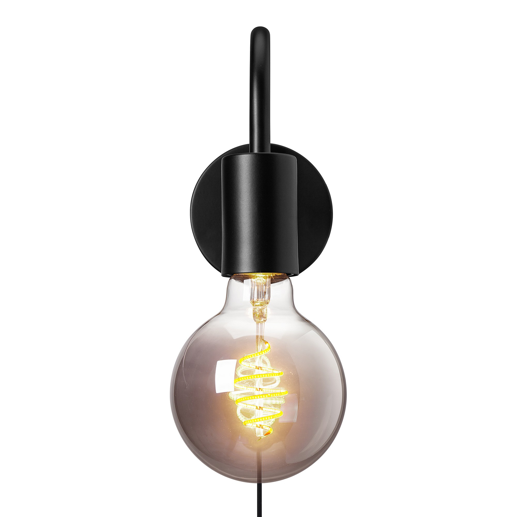 Applique murale Paco cadre en métal noir avec abat-jour tubulaire pour ampoule décorative au design industriel par Nordlux Applique murale Paco cadre en métal noir avec abat-jour tubulaire pour ampoule décorative au design industriel par Nordlux