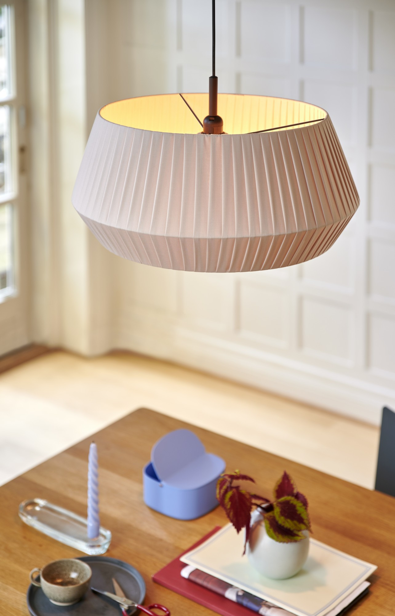 Suspension Dicte coton plissé au design contemporain par Nordlux Suspension Dicte coton plissé au design contemporain par Nordlux
