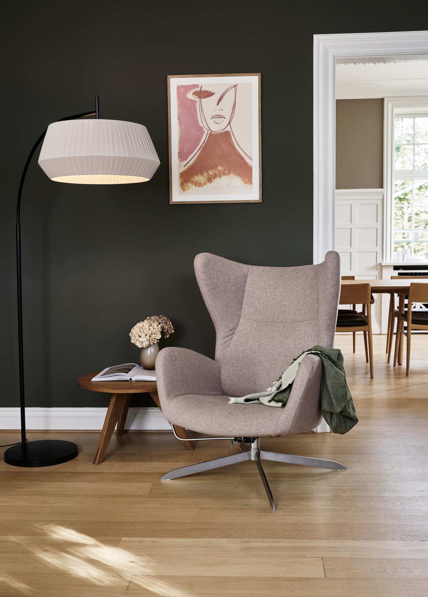 Lampadaire Dicte coton plissé au design contemporain par Nordlux Lampadaire Dicte coton plissé au design contemporain par Nordlux
