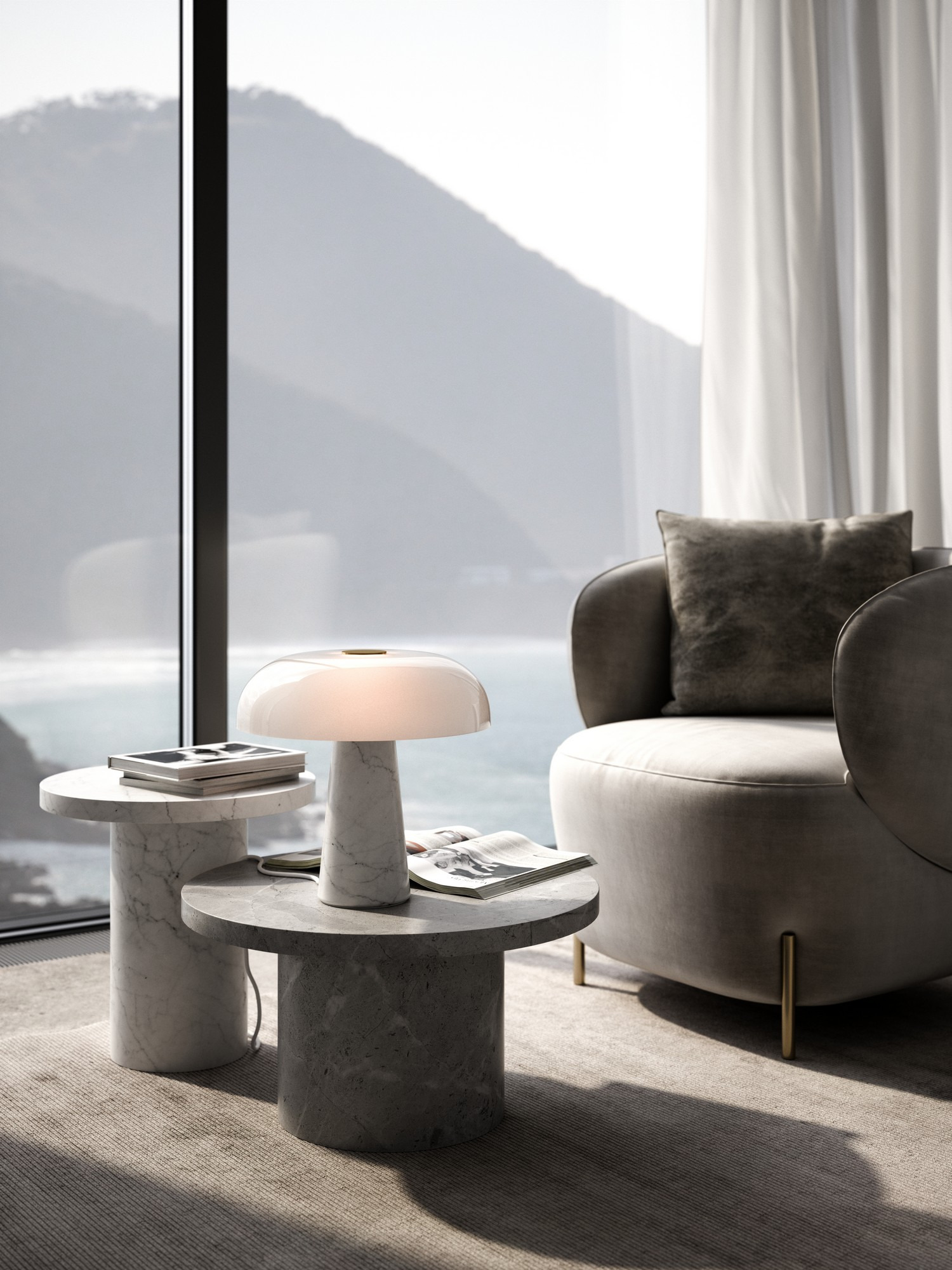 Lampe à poser Glossy Marbre au design contemporain par Design for the people Lampe à poser Glossy Marbre au design contemporain par Design for the people