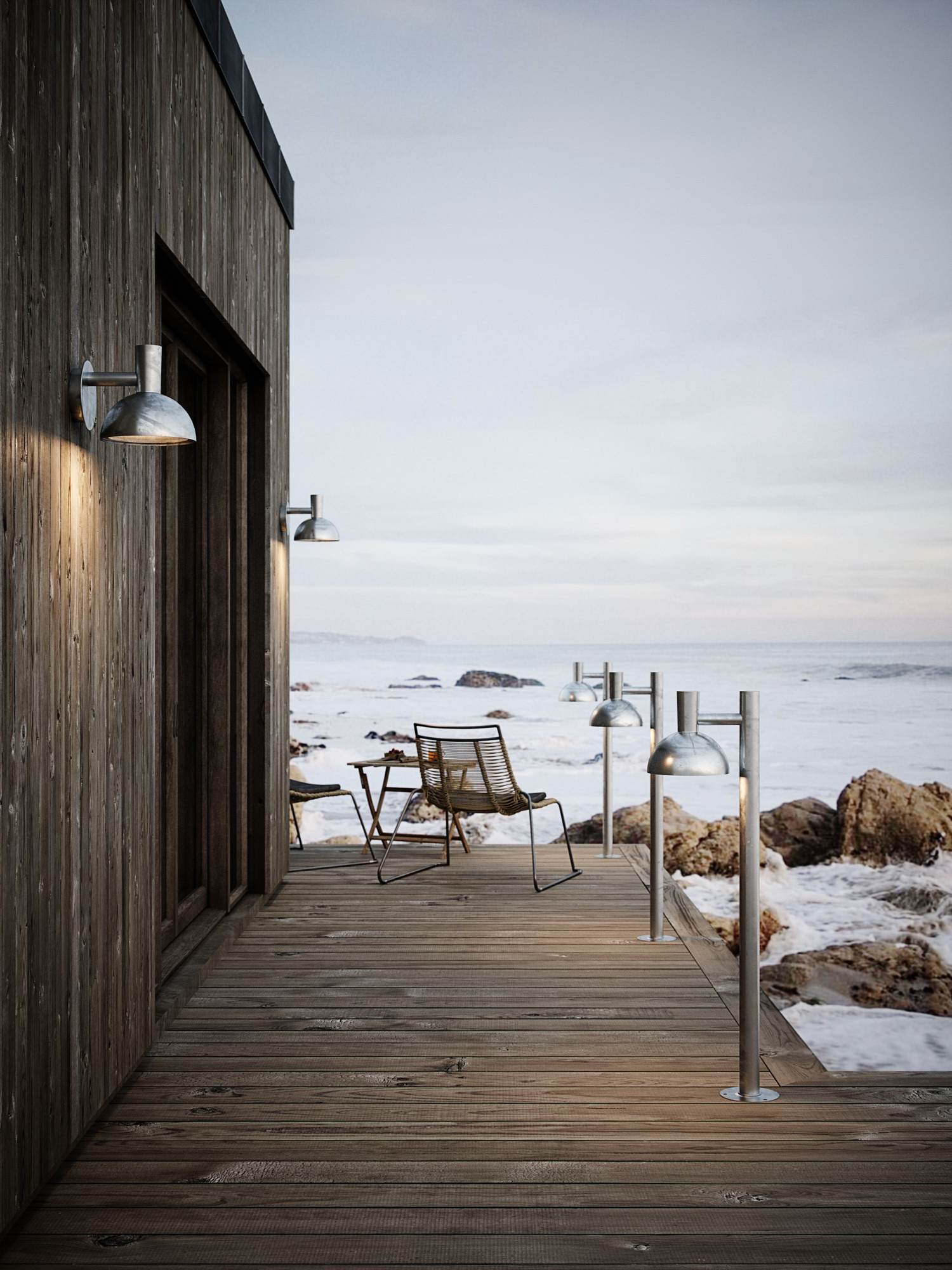Lampadaire d'extérieur Arki au design contemporain par Nordlux