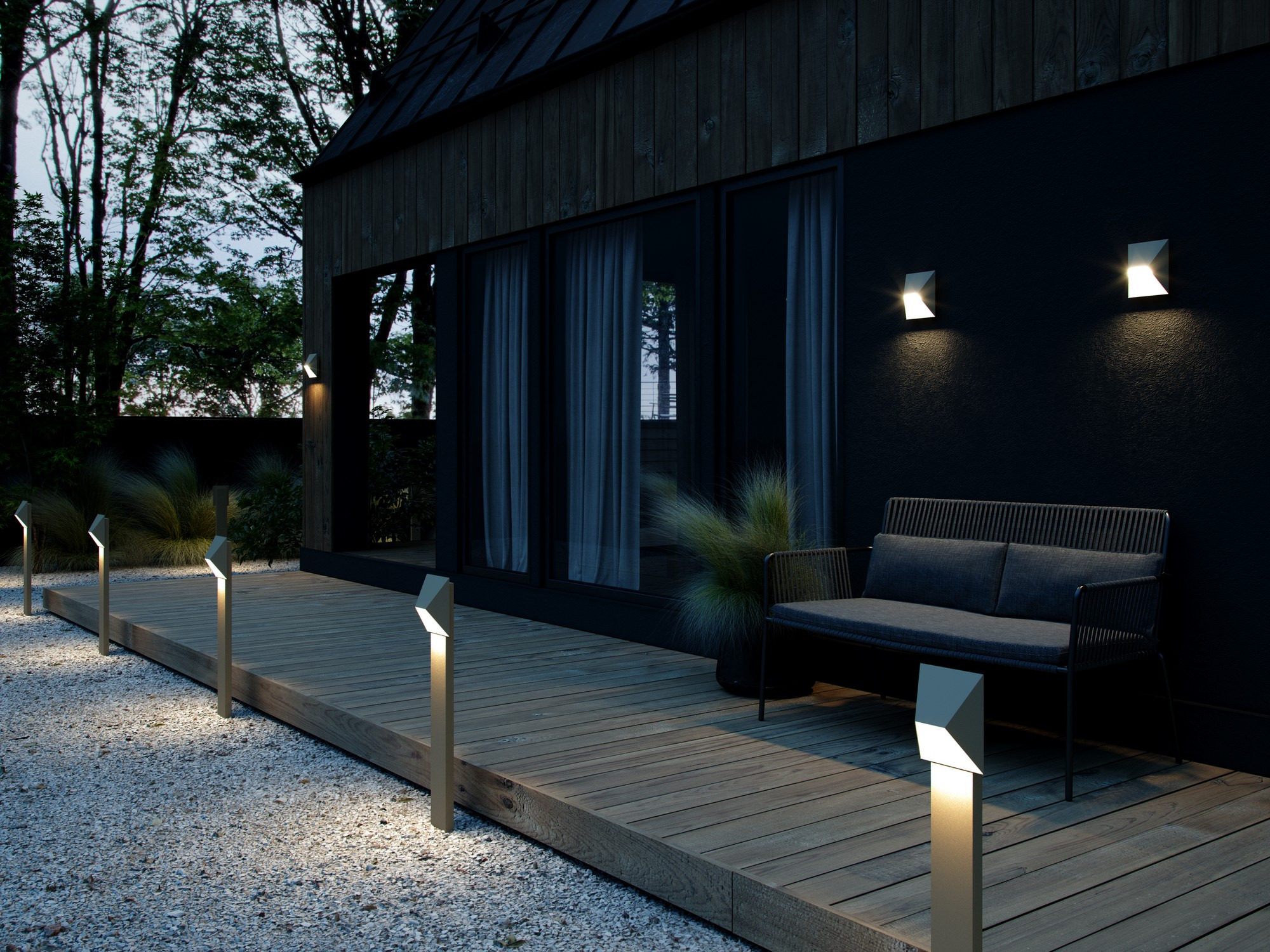 Lampadaire d'extérieur Pontio au design contemporain par Nordlux Lampadaire d'extérieur Pontio au design contemporain par Nordlux