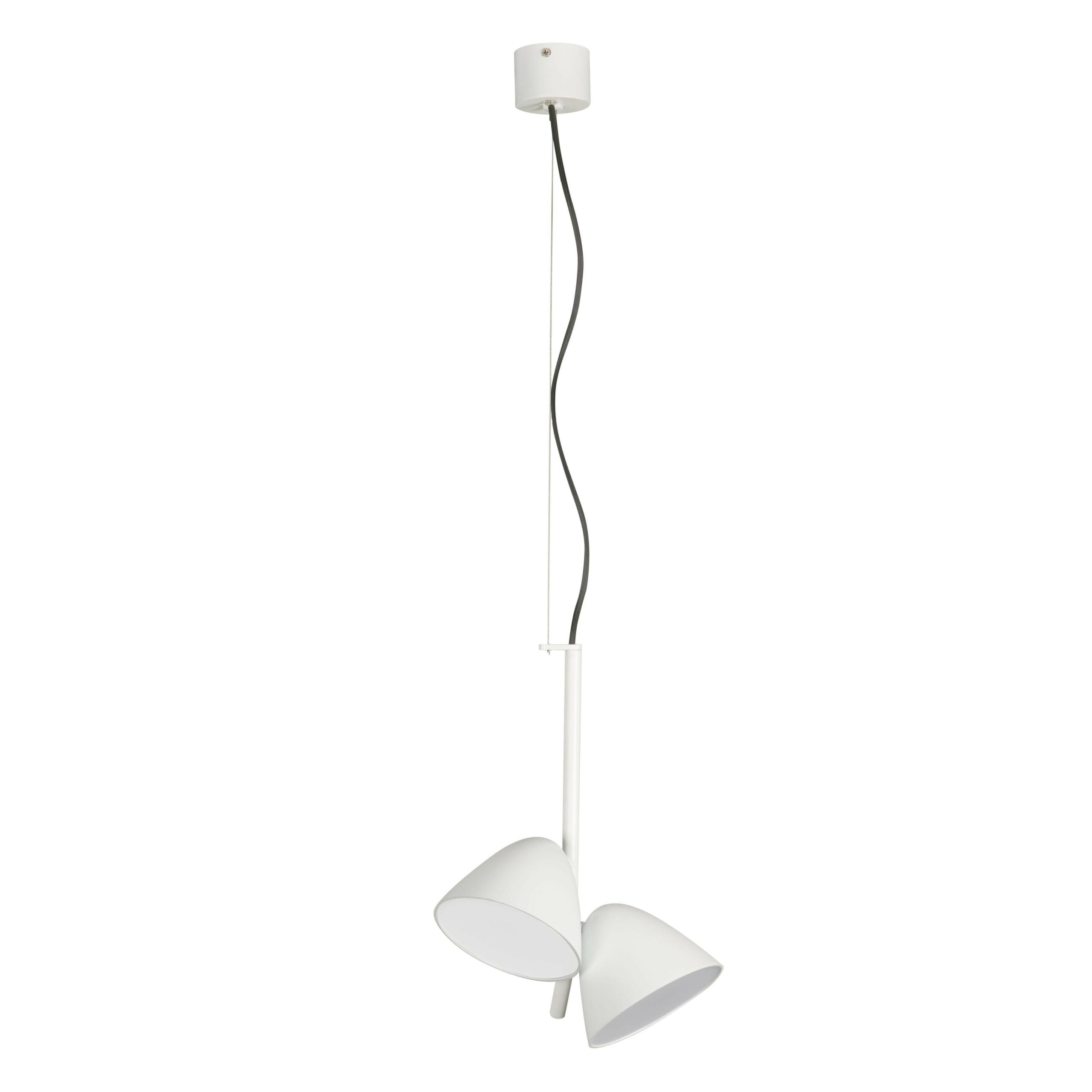Suspension double Aim blanc 2x LED 10W spot cinéma au design contemporain par Estudi Ribaudi