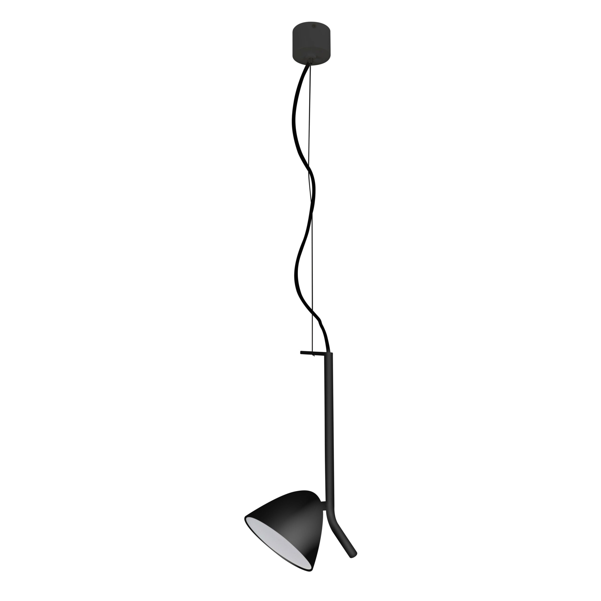 Suspension double Aim noir 2x LED 10W spot cinéma au design contemporain par Estudi Ribaudi
