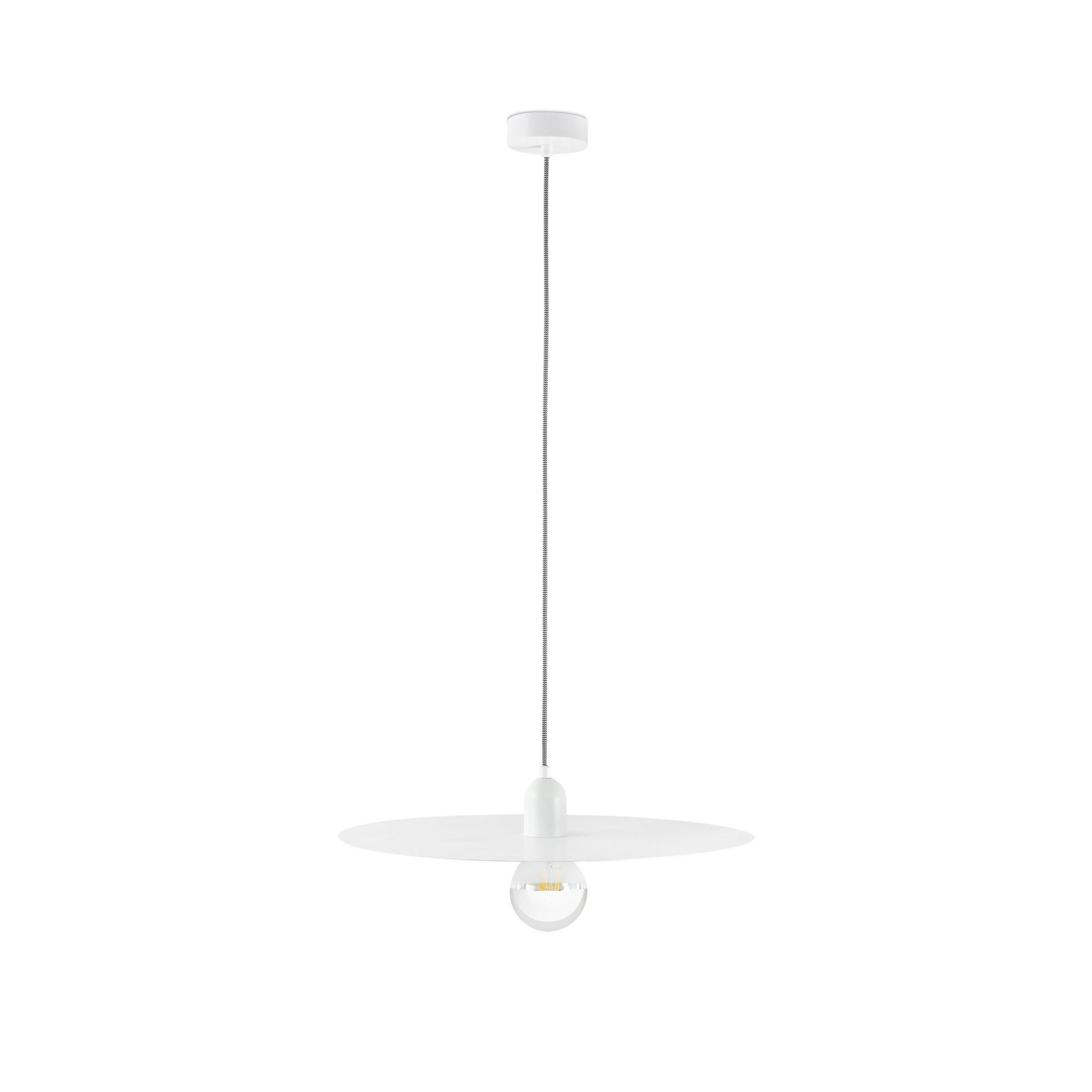 Suspension Plato blanc en métal au design minimaliste