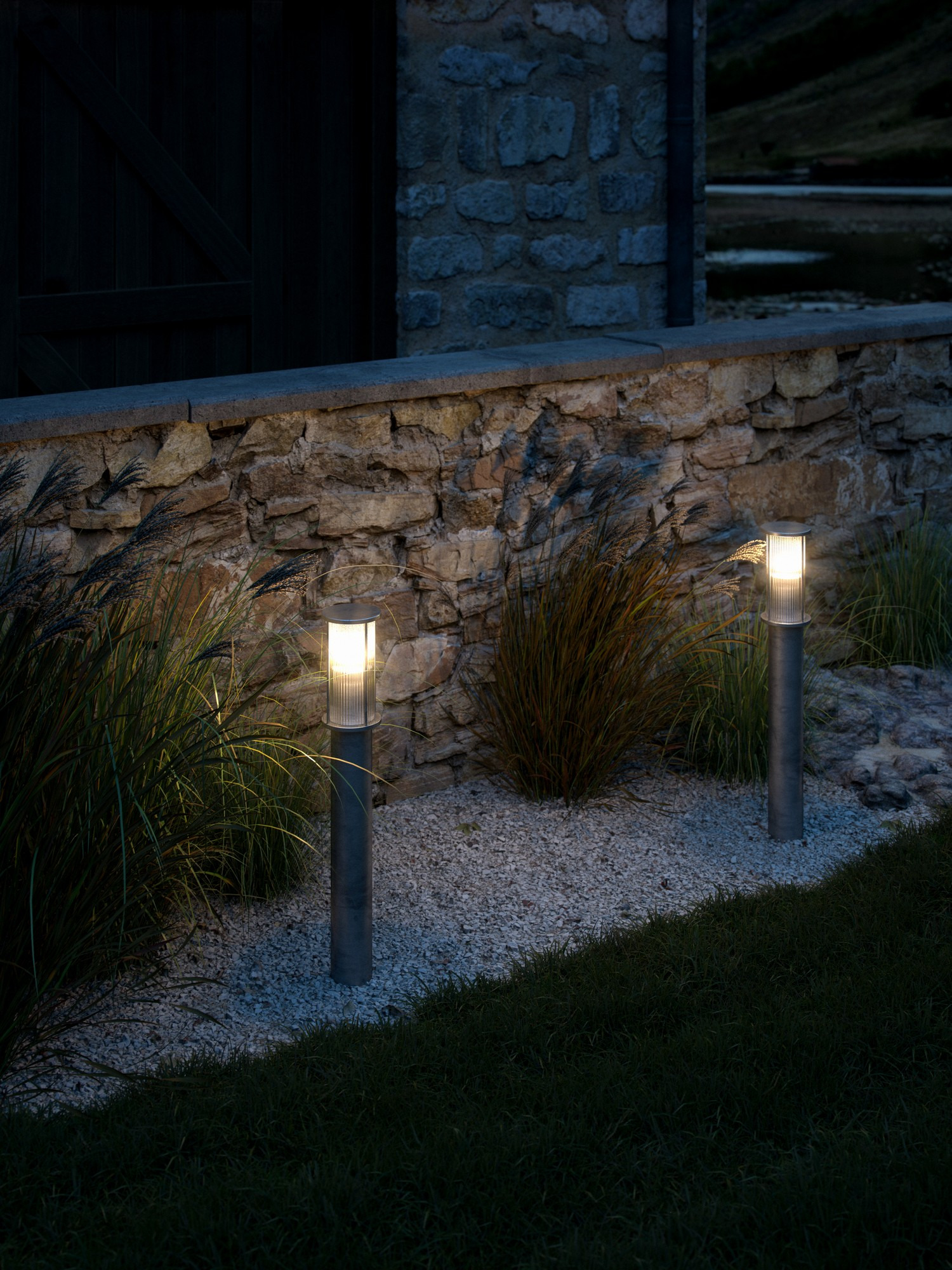 Lampadaire Potelet d'extérieur Linton au design contemporain par Nordlux