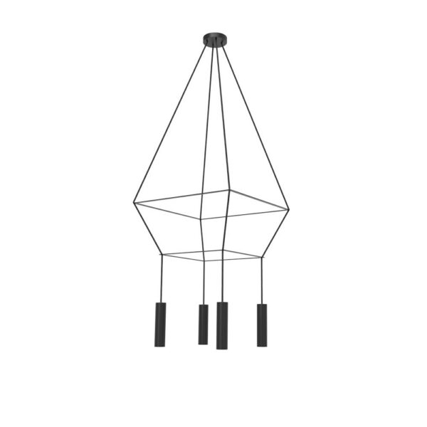 Suspension Rose Chandelier en laiton par Robin Lamps
