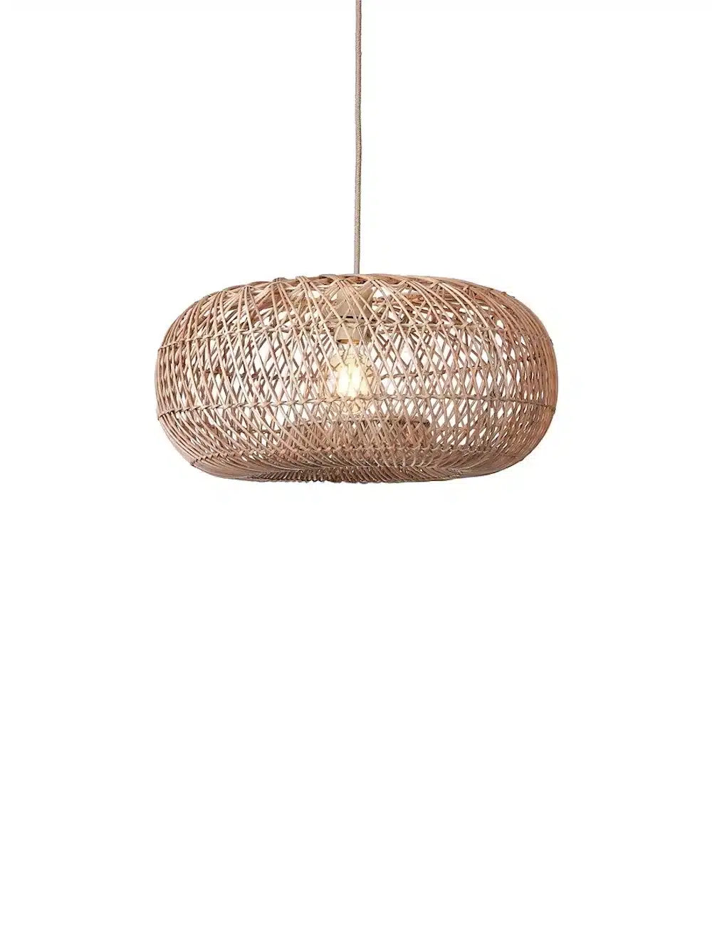 Suspension Arizona en rotin au design naturel par Good & Mojo