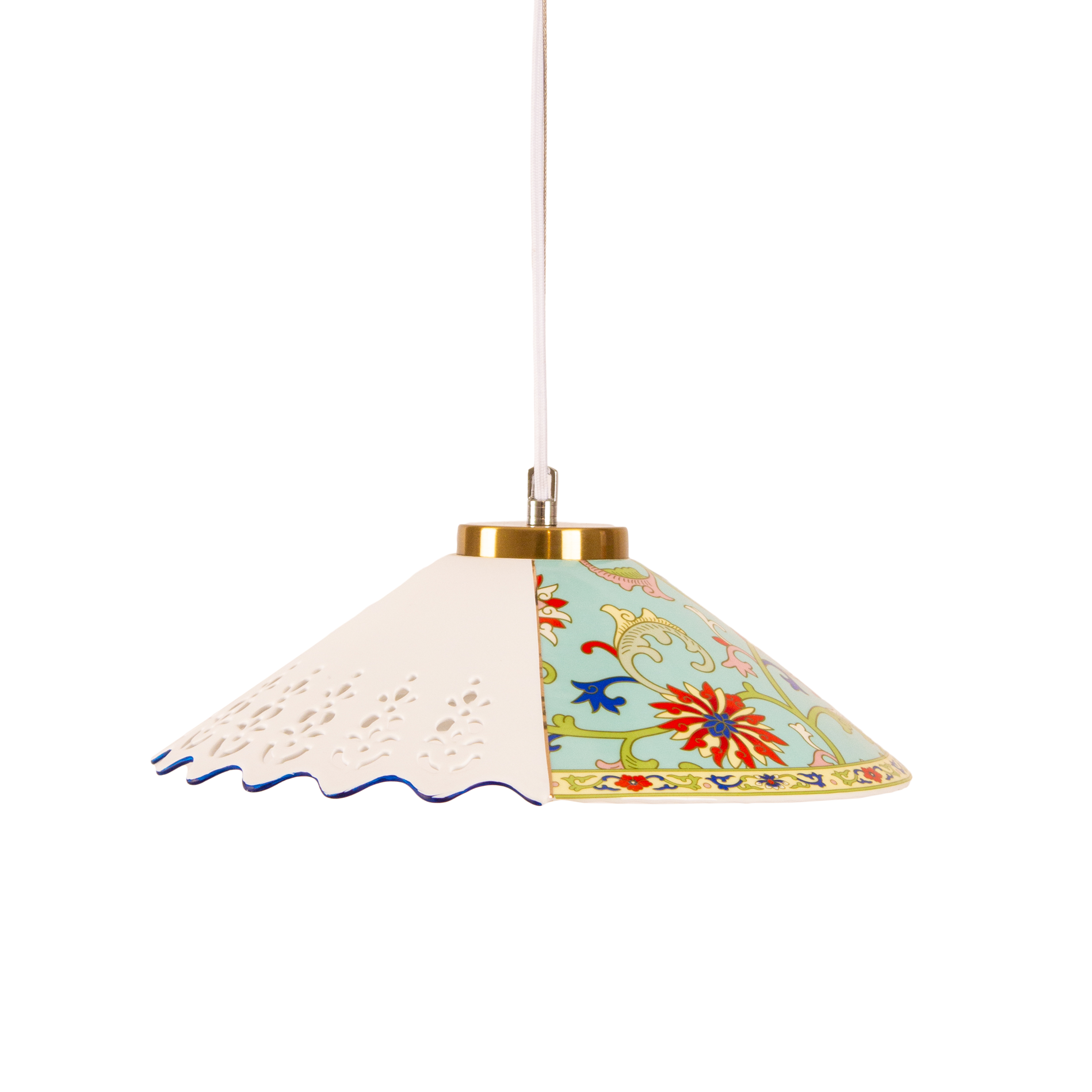 Suspension Verpira en porcelaine par CTRLZACK x Seletti