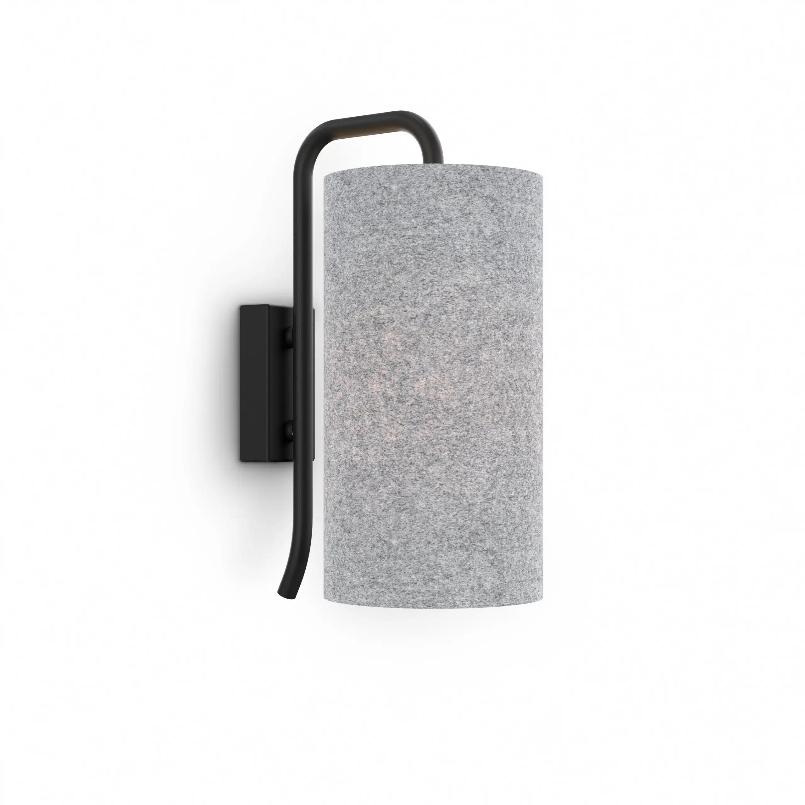 Applique murale Pensile avec base en acier et abat-jour cylindrique en laine au design contemporain par Belid
