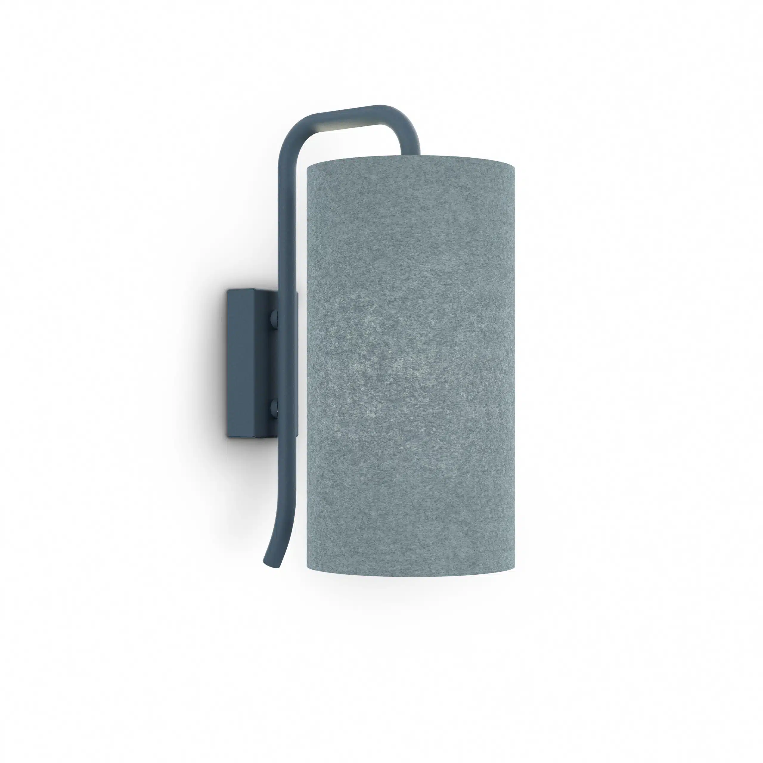 Applique murale Pensile avec base en acier et abat-jour cylindrique en laine au design contemporain par Belid