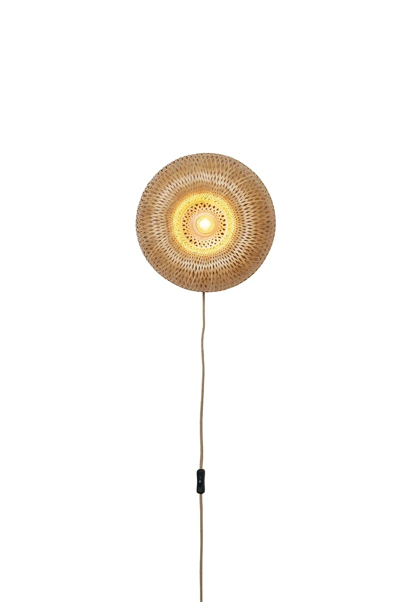 Applique murale Barbados en bambou tissé au design naturel par Good & Mojo Applique murale Barbados en bambou tissé au design naturel par Good & Mojo