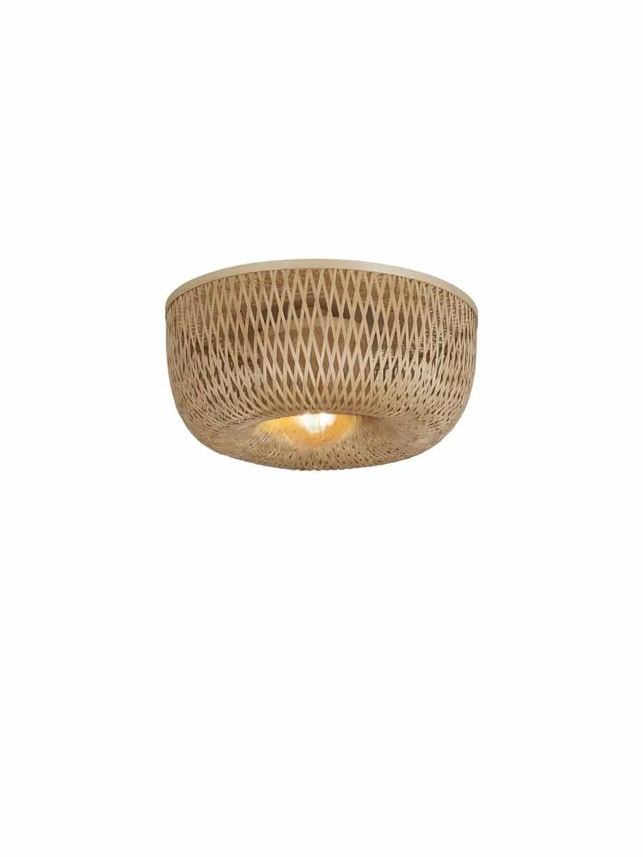 Plafonnier Barbados en bambou tissé au design naturel par Good & Mojo