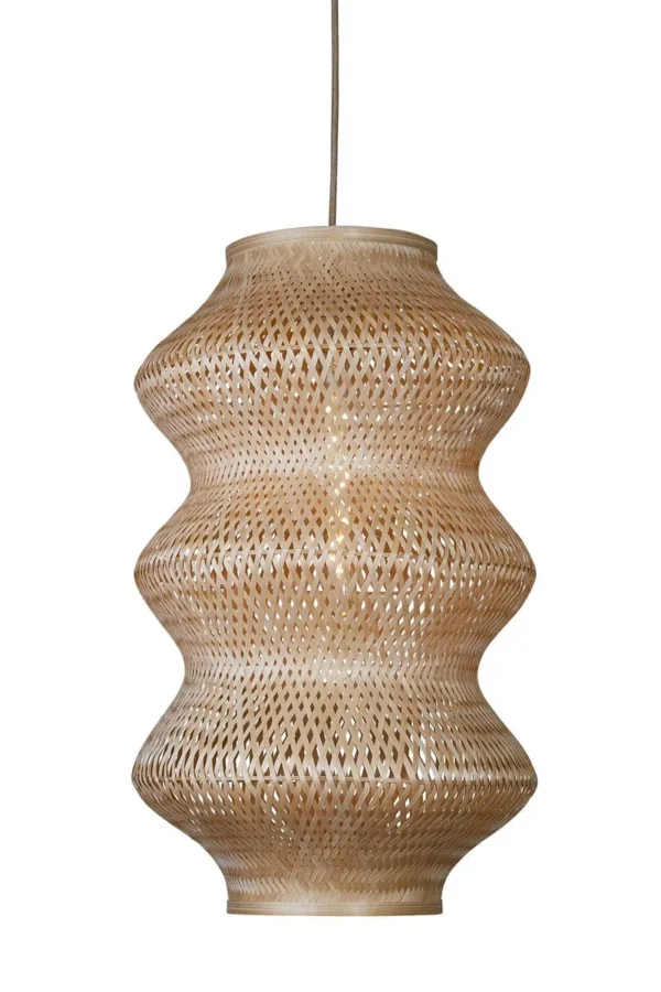 Suspension Barbados en bambou tissé au design naturel par Good & Mojo