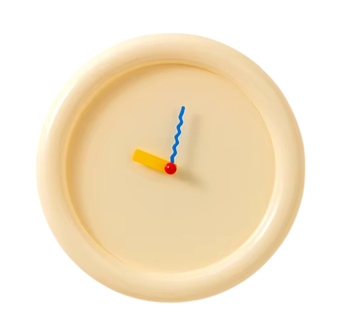 Horloge murale design Bauhaus au design minimaliste