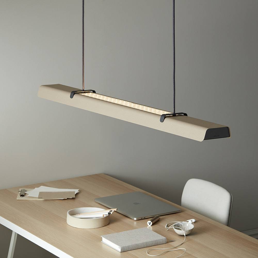 Suspension linéaire Fold G2 dimmable avec éclairage haut et bas au design contemporain par Belid