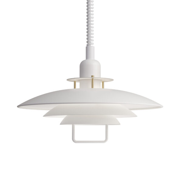 Suspension Primus II dimmable en métal et abat-jour avec poignée au design contemporain par Belid
