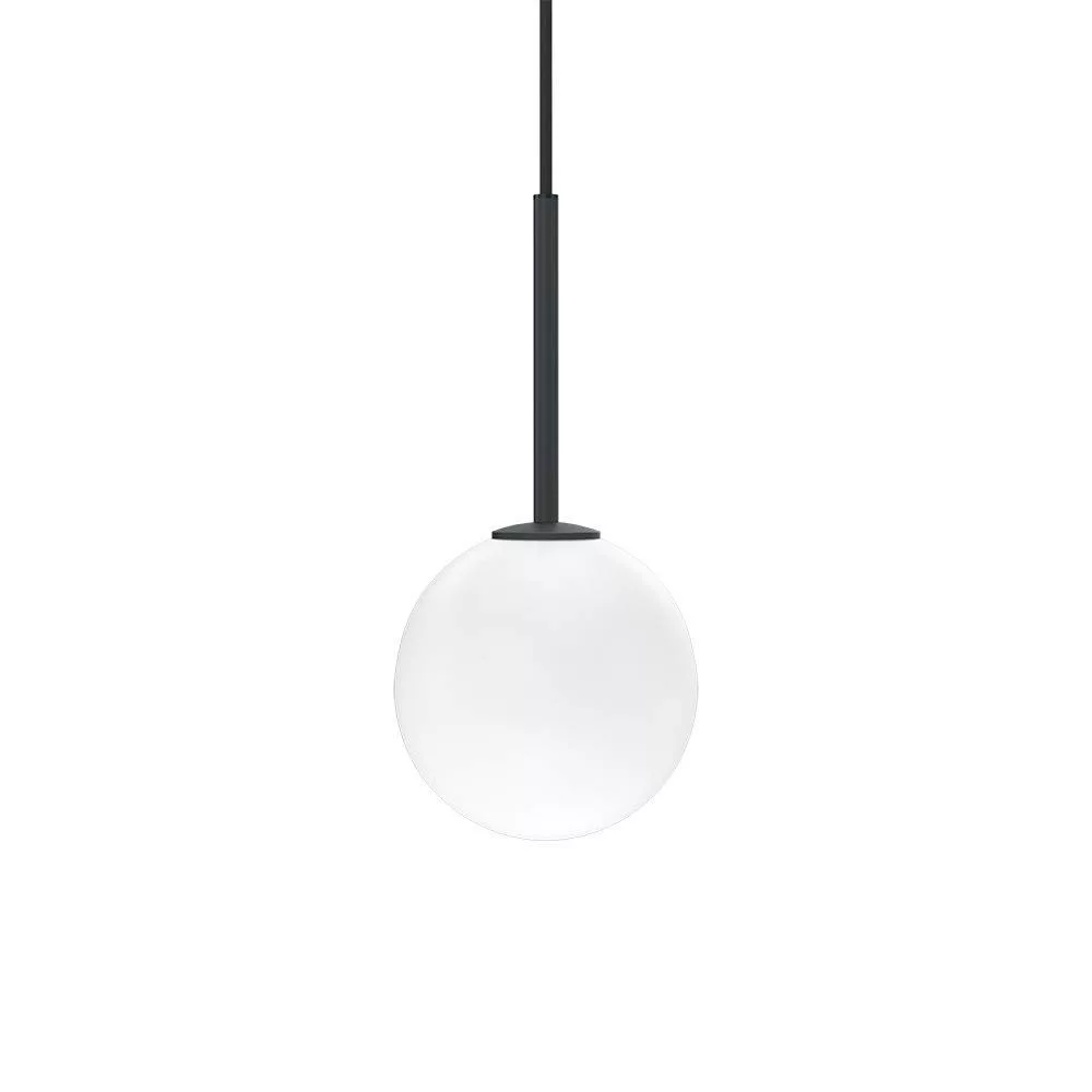 Suspension Ballon base en métal avec abat-jour en verre opal au design contemporain par Herstal