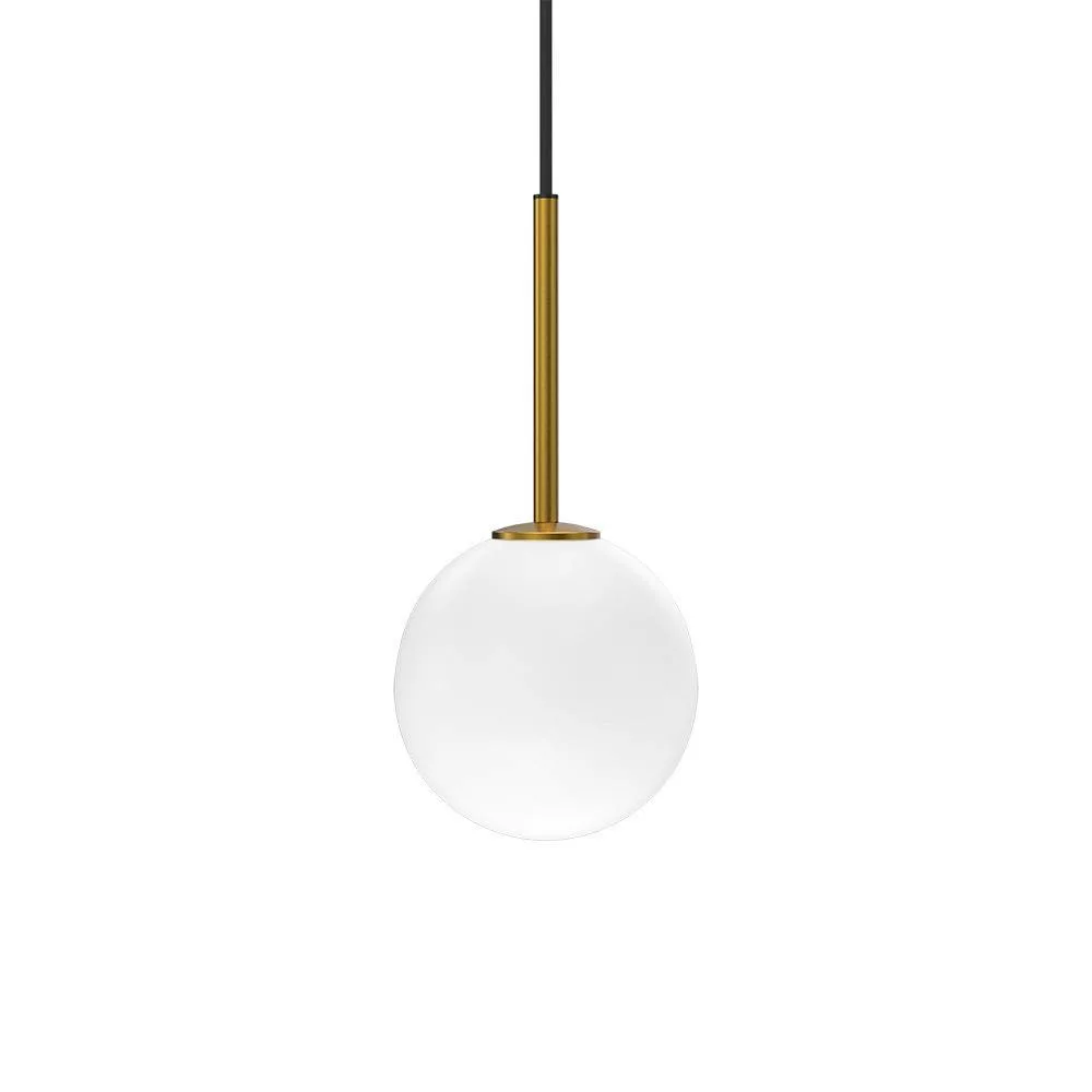 Suspension Ballon base en métal avec abat-jour en verre opal au design contemporain par Herstal