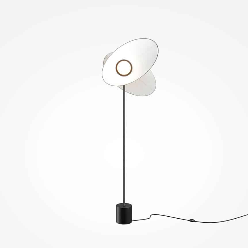 Lampadaire Evolution en aluminium et tissu par Alexey Danilin x Maytoni