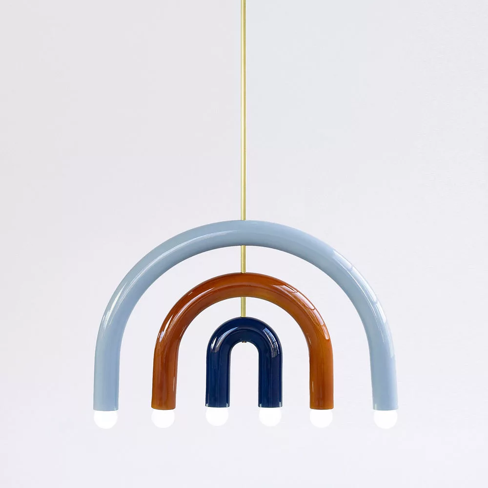 Suspension TRN light F1 en céramique et laiton par Magda Jurek x Pani Jurek Suspension TRN light F1 en céramique et laiton par Magda Jurek x Pani Jurek