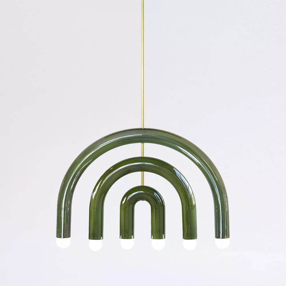 Suspension TRN light F1 en céramique et laiton par Magda Jurek x Pani Jurek Suspension TRN light F1 en céramique et laiton par Magda Jurek x Pani Jurek