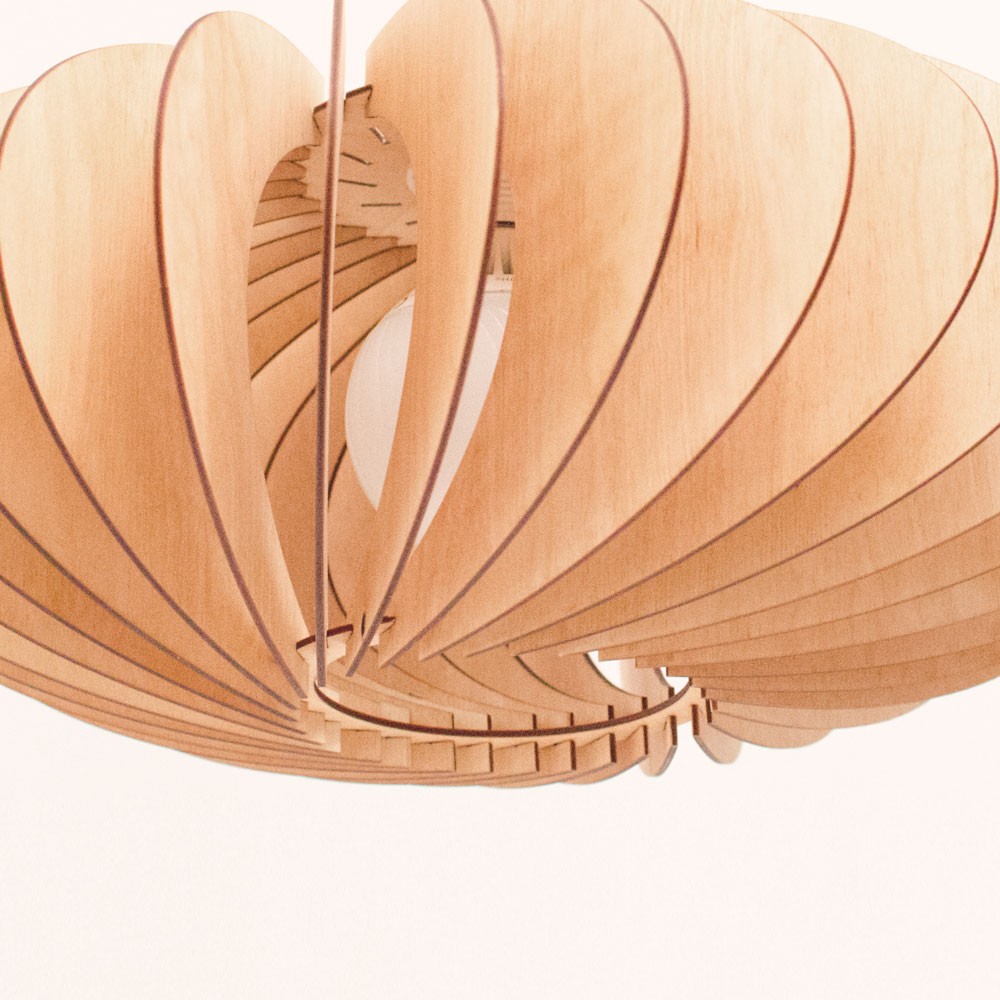 Suspension en forme de nuage NEFI Ø46cm découpée au laser en bouleau naturel par IUMI Design Suspension en forme de nuage NEFI Ø46cm découpée au laser en bouleau naturel par IUMI Design
