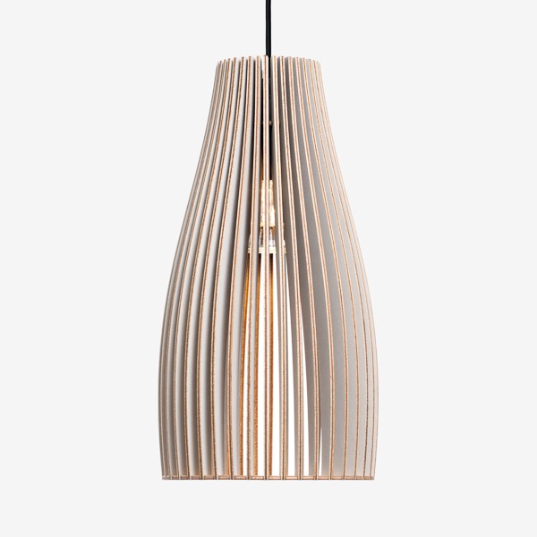 Suspension ENA L Ø19 cm en bouleau naturel découpée au laser par IUMI Design Suspension en bouleau naturel ENA L Ø19 cm découpée au laser par IUMI Design