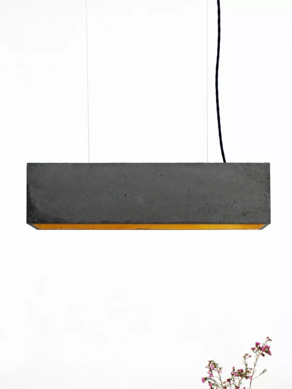 Suspension B4 en béton foncé au design industriel par Stefan Gant x Gant light