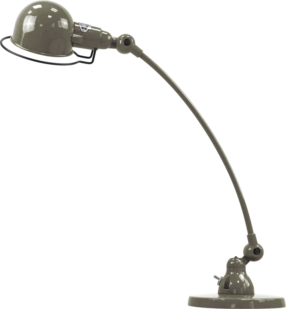 Lampe à poser courbée Signal SIC400 au design industriel en métal par Jieldé Lampe à poser courbée Signal SIC400 au design industriel en métal par Jieldé