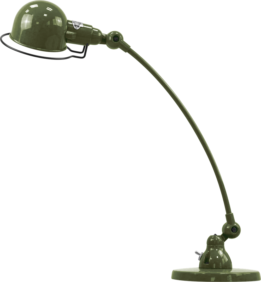 Lampe à poser courbée Signal SIC400 au design industriel en métal par Jieldé Lampe à poser courbée Signal SIC400 au design industriel en métal par Jieldé