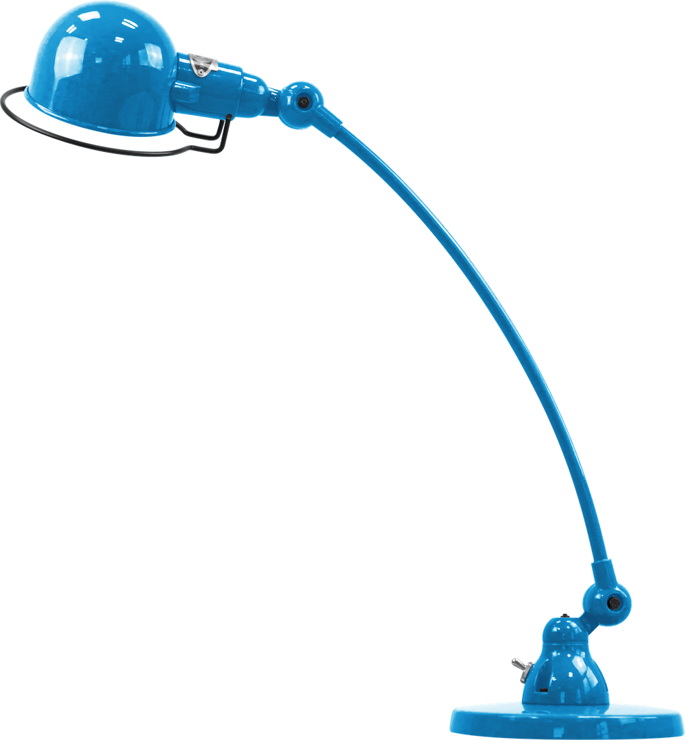 Lampe à poser courbée Signal SIC400 au design industriel en métal par Jieldé Lampe à poser courbée Signal SIC400 au design industriel en métal par Jieldé