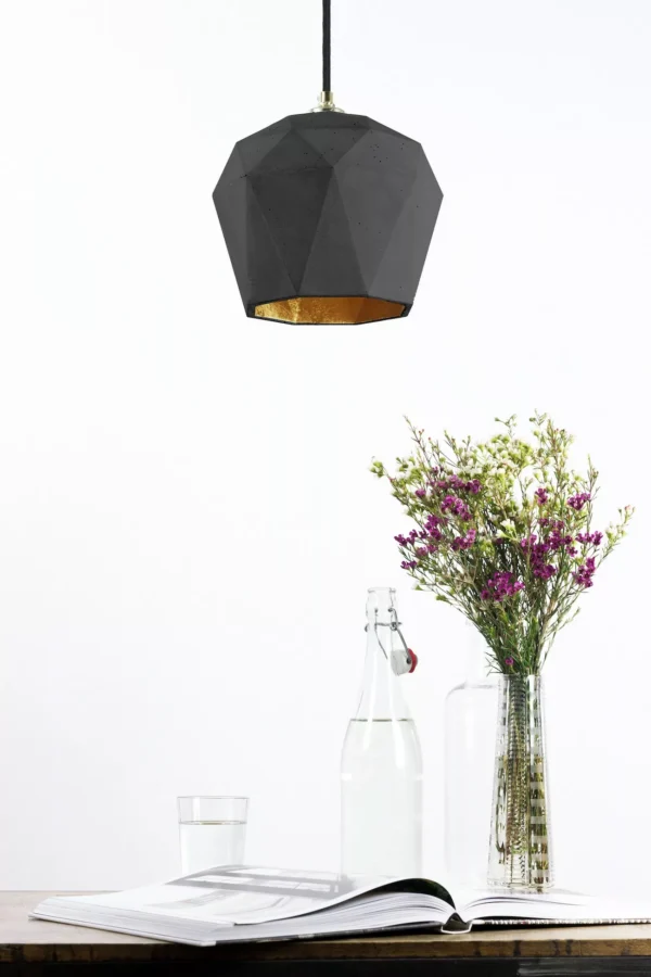 Suspension Design T3 Triangle Beton Noir