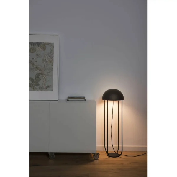 Lampadaire contemporain JELLYFISH Led dimmable noir et or en métal par Nahtrang
