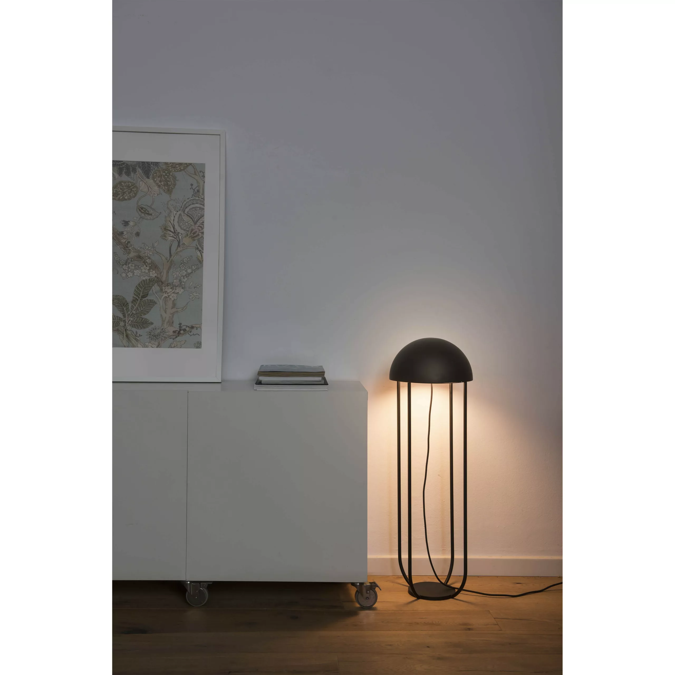 Lampadaire contemporain JELLYFISH Led dimmable noir et or en métal par Nahtrang