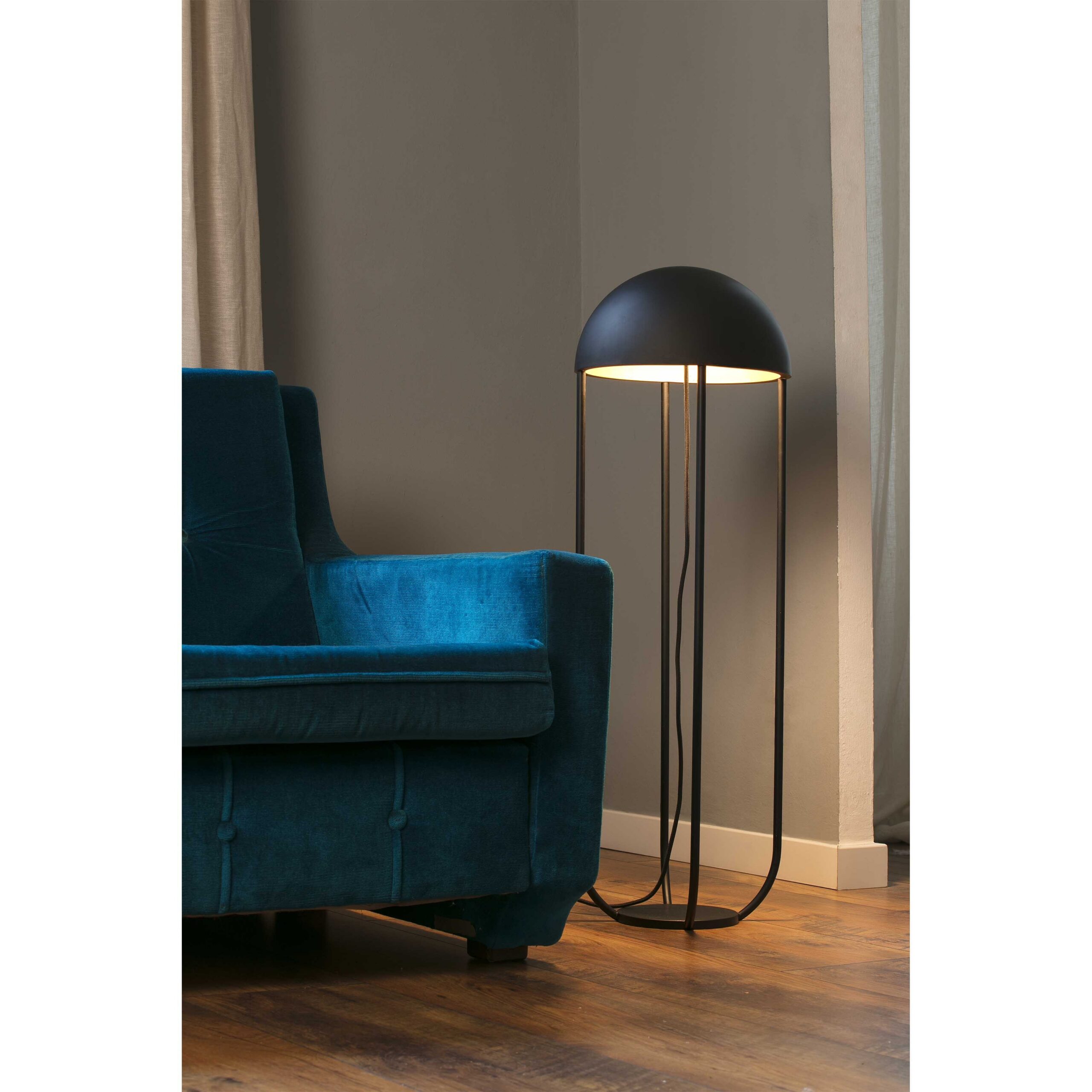 Lampadaire contemporain JELLYFISH Led dimmable noir et or en métal par Nahtrang Lampadaire contemporain JELLYFISH Led dimmable noir et or en métal par Nahtrang
