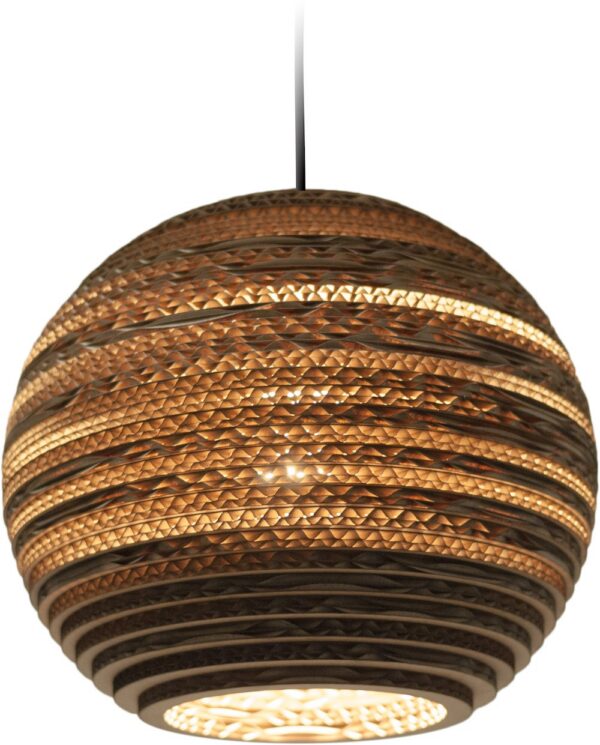 Suspension en carton recyclé Moon10 Scraplights ∅26 par Graypants