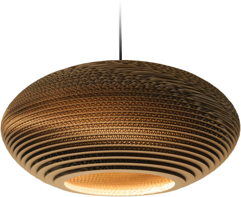 Suspension en carton recyclé Disc20 ∅50 Scraplights par Graypants