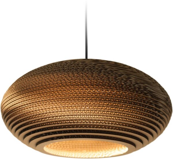 Suspension en carton recyclé Disc16 ∅43 Scraplights par Graypants