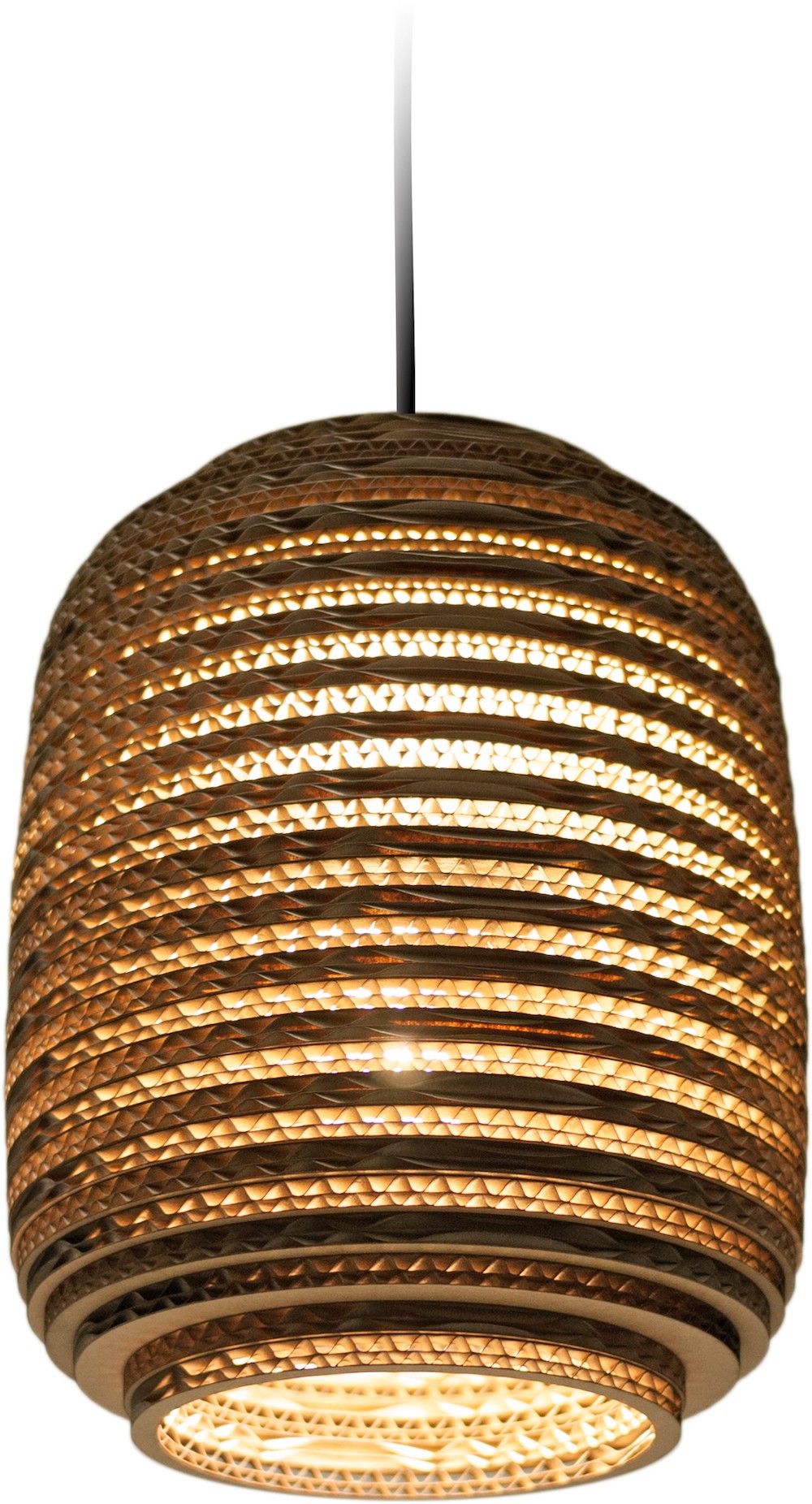 Suspension en carton recyclé Ausi8 ∅24 Scraplights par Graypants