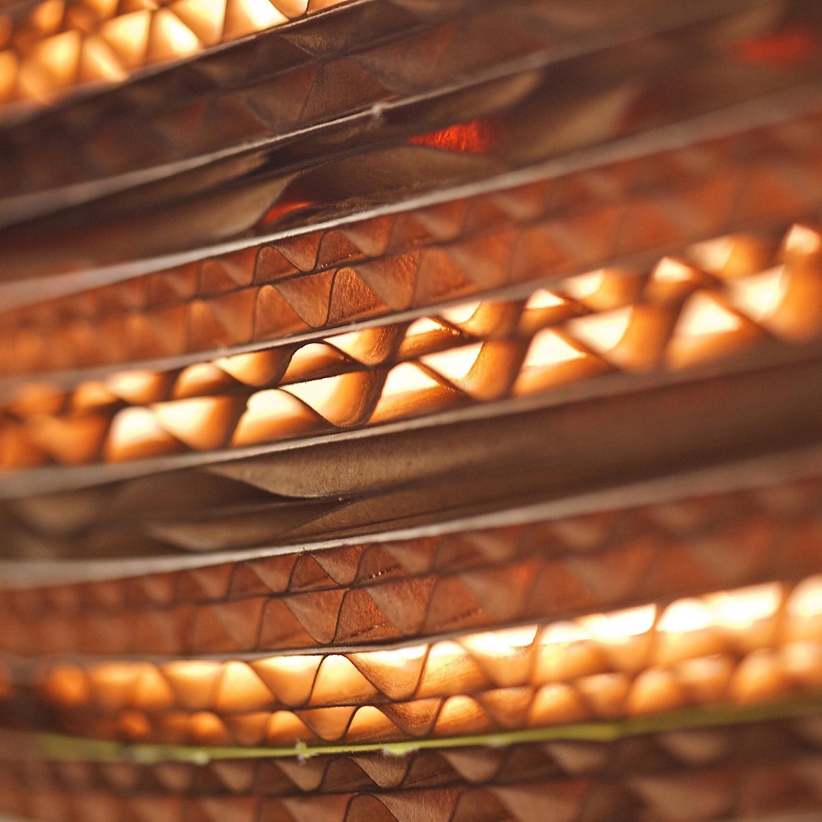 Suspension en carton recyclé Bell10 ∅27 Scraplights par Graypants